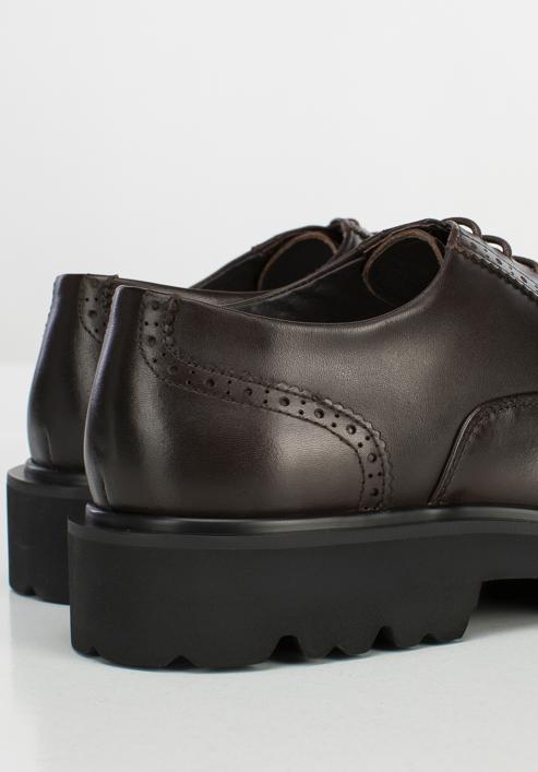 Férfi bőr Oxford cipő, barna, 97-M-515-1-40, Fénykép 8