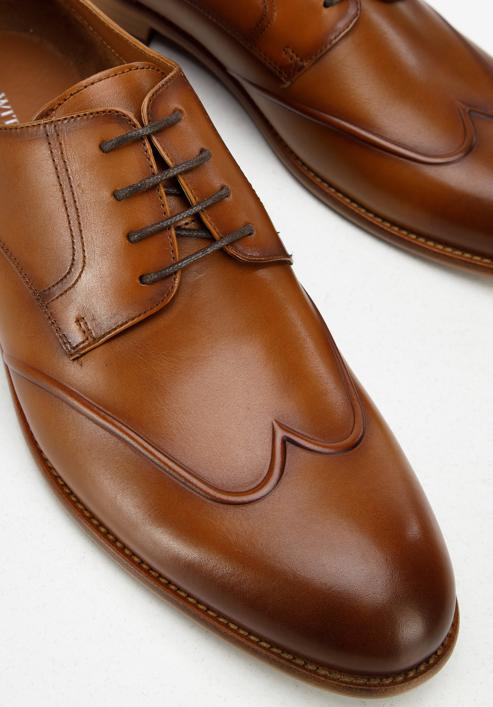 Férfi formális bőrcipő, barna, 96-M-520-1-42, Fénykép 8