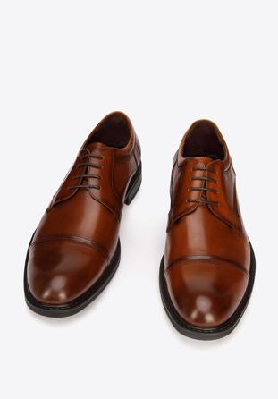 Férfi klasszikus bőr derby cipő, barna, 93-M-526-4-44, Fénykép 1