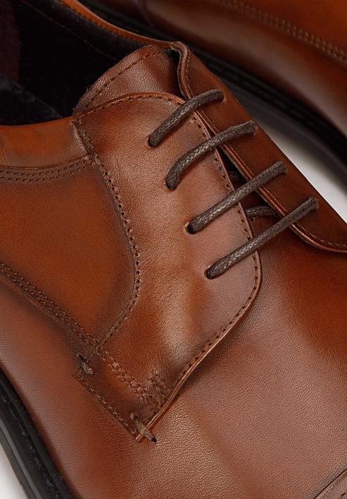 Férfi klasszikus bőr derby cipő, barna, 93-M-526-4-44, Fénykép 8