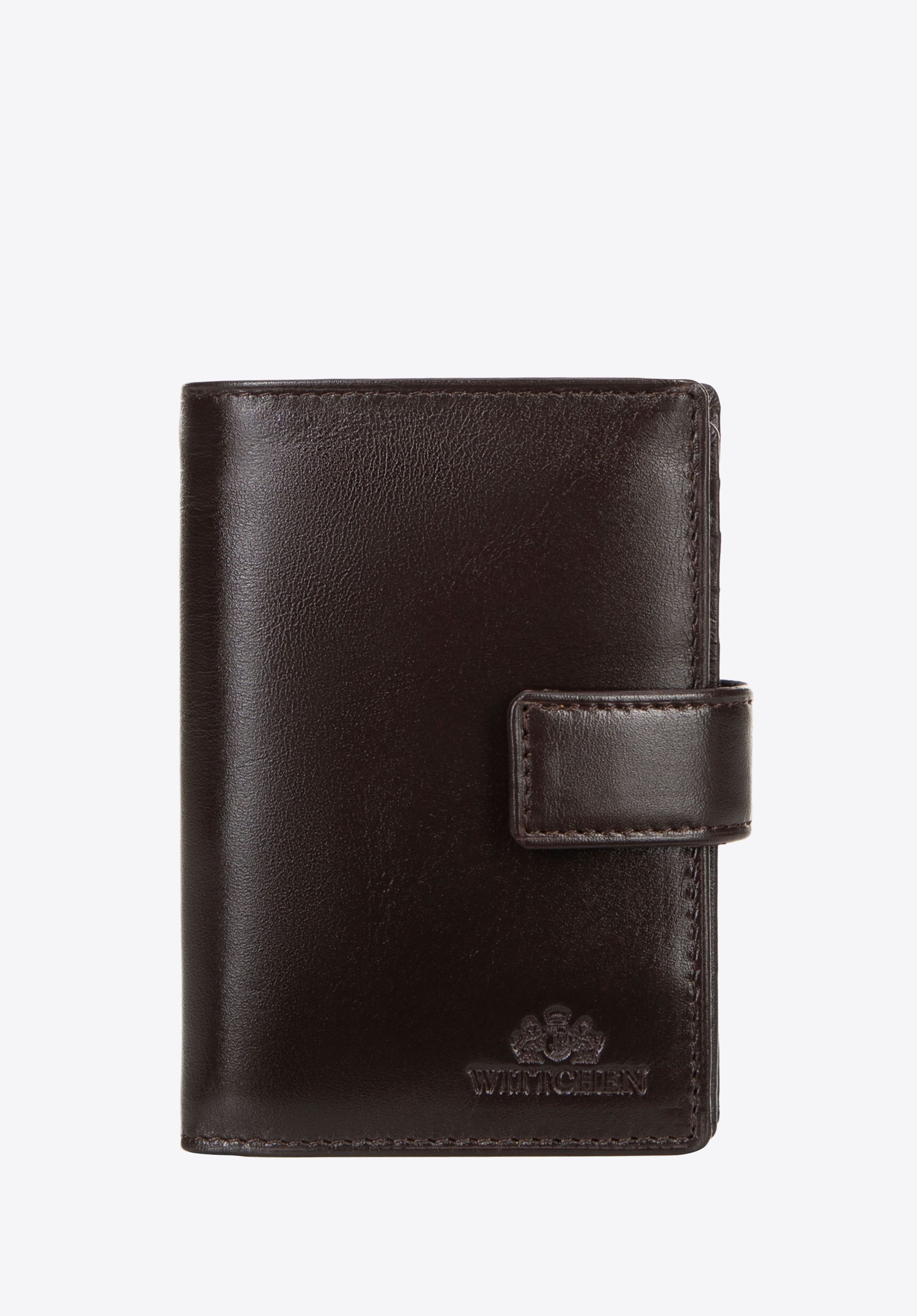 Férfi közepes méretű bőr pénztárca patentzárral, barna, 21-1-291-L40, Fénykép 1
