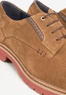 Férfi velúr cipő színes talppal, barna, 94-M-508-Z-41, Fénykép 8