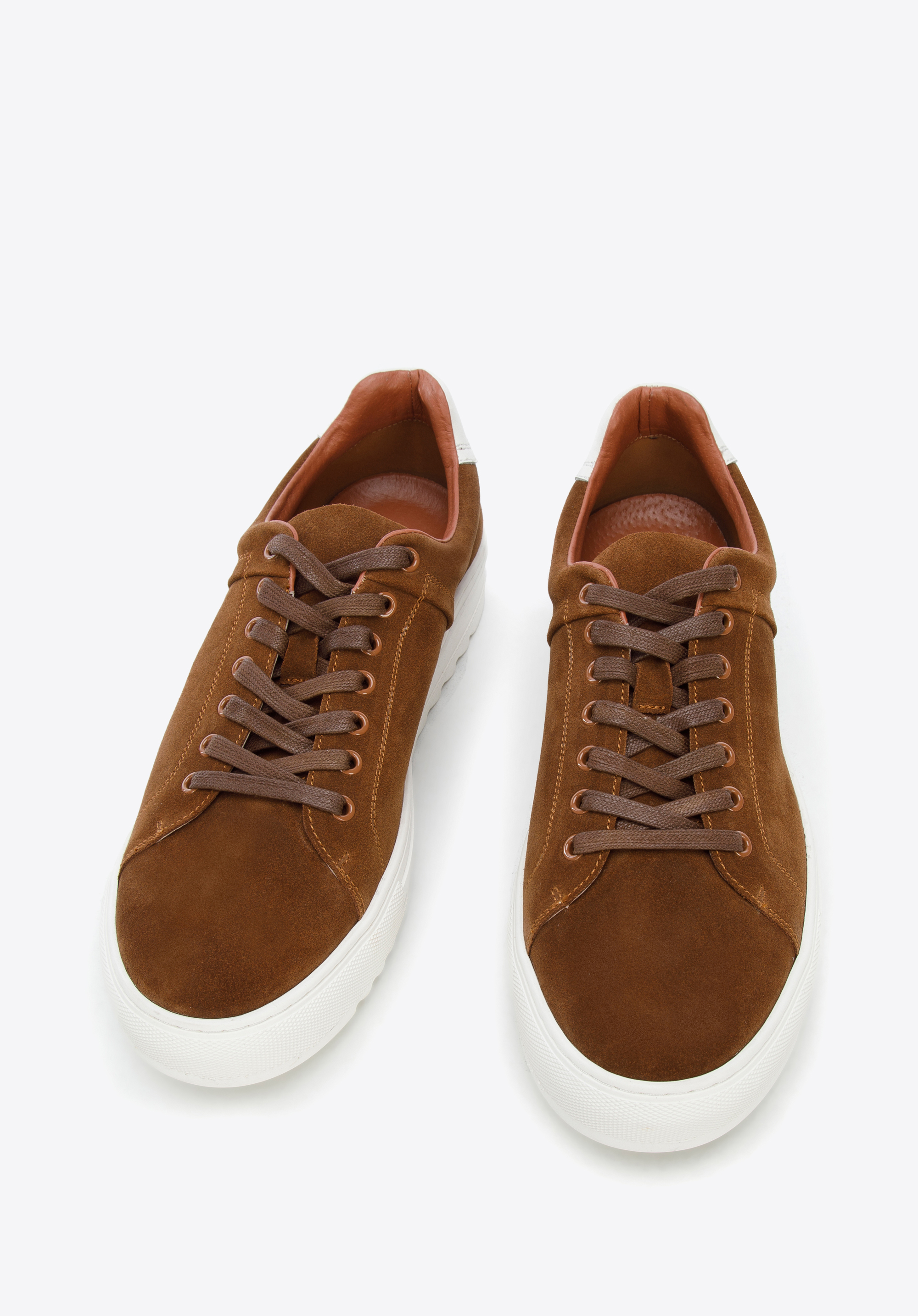 Vastag talpú férfi velúrbőr sneakers, barna, 96-M-709-5-44, Fénykép 1