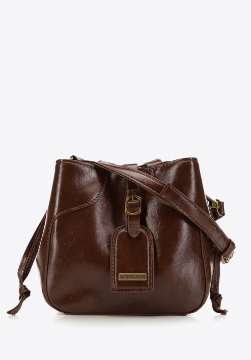 Kisméretű műbőr női táska, barna, 98-4Y-004-5, Fénykép 1