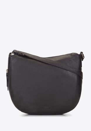 Lekerekített női bőr táska, barna, 93-4E-207-4, Fénykép 1