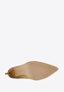 Magassarkú bőrcipő csillogó csatrészlettel, barna, 97-D-517-3-37, Fénykép 6