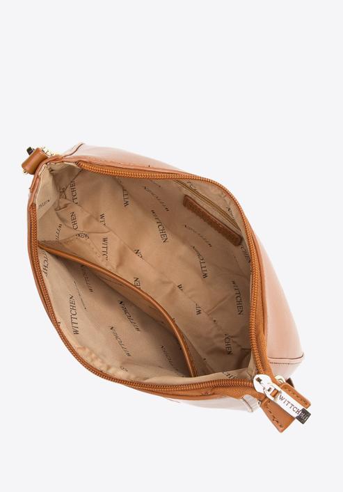 Műbőr bagett táska láncos pánttal, barna, 97-4Y-624-P, Fénykép 3