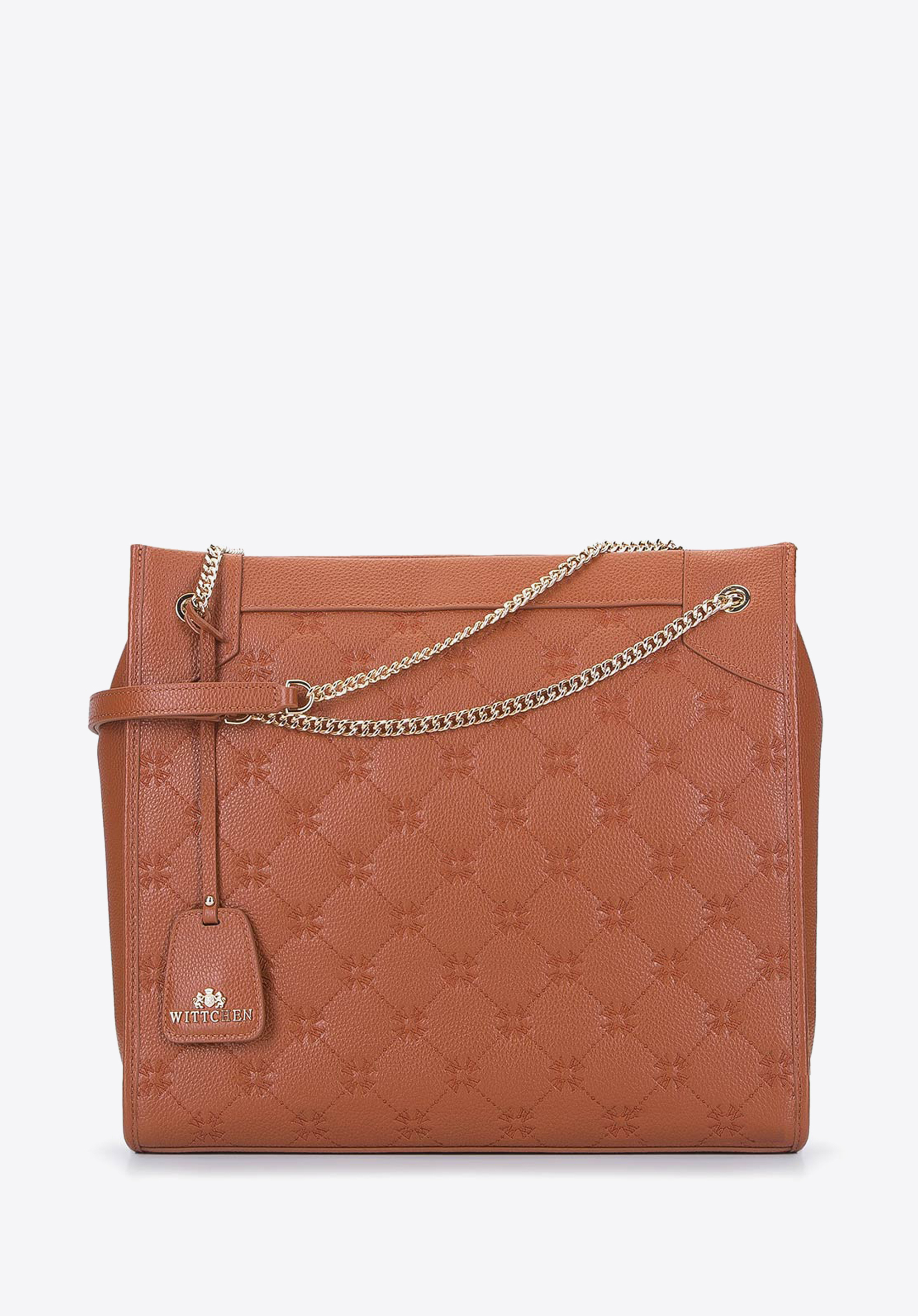 Női bőr shopper táska láncos pánttal
