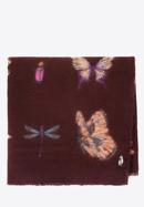 Női pillangó mintás sál, barna, 91-7D-X23-X2, Fénykép 1
