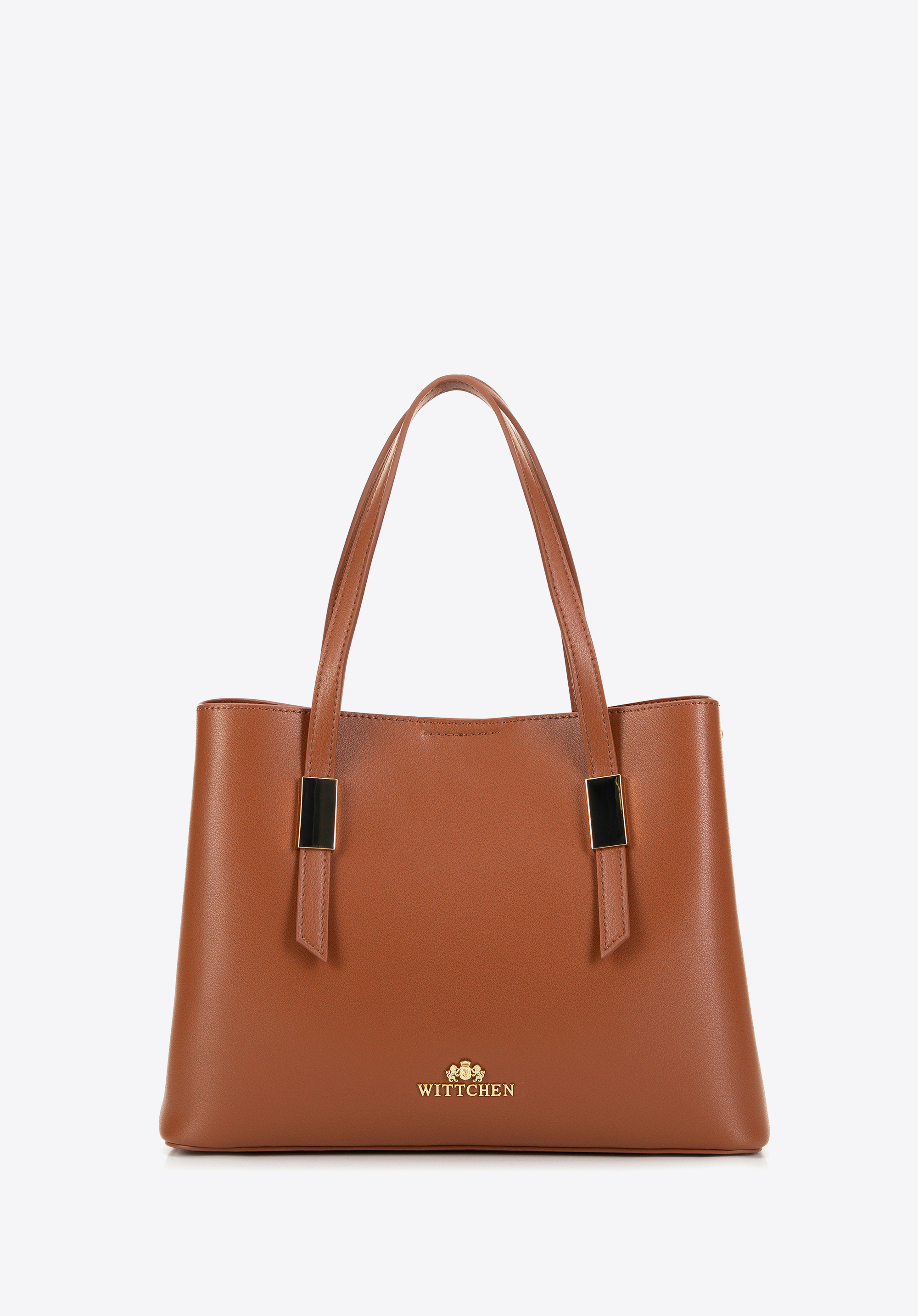 Női bőr táska csillogó részletekkel