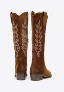 Női hímzett hosszú szárú cowboy csizma, barna, 97-DP-804-5-36, Fénykép 4