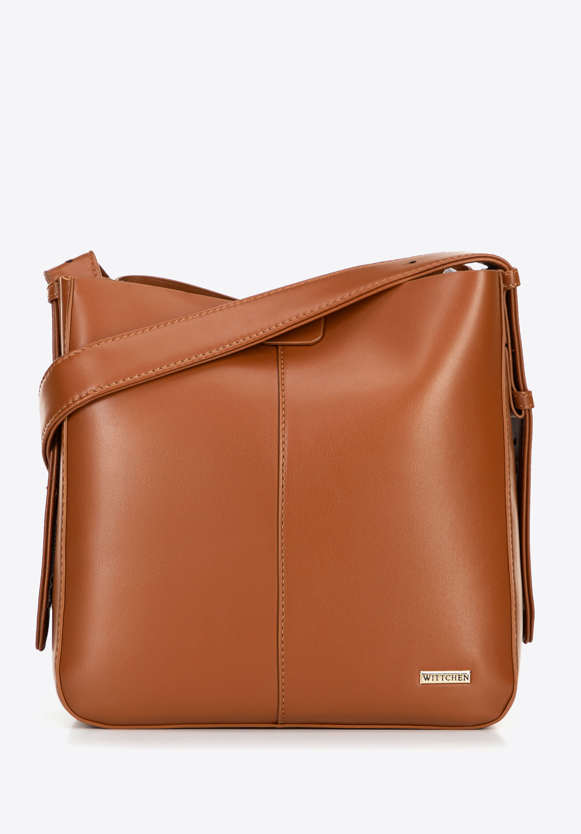 Női ökobőr táska, barna, 100-4Y-212-5, Fénykép 1