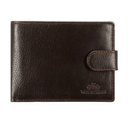 Férfi bőr pénztárca elválasztó panellal, barna, 14-1-038-L41, Fénykép 1