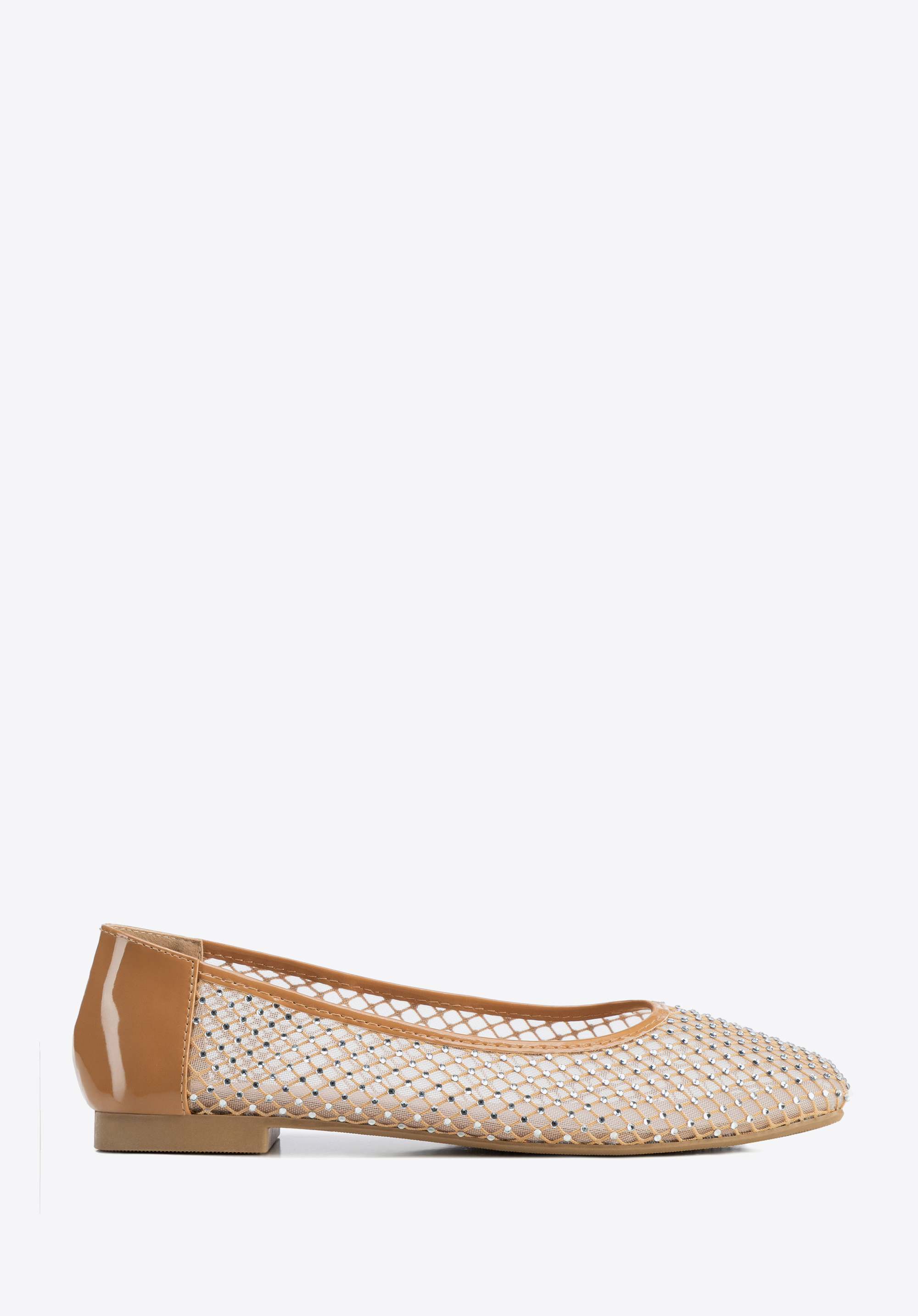Ballerinas mit Strassverzierungen, beige, 102-DP-850-9-40, Bild 1
