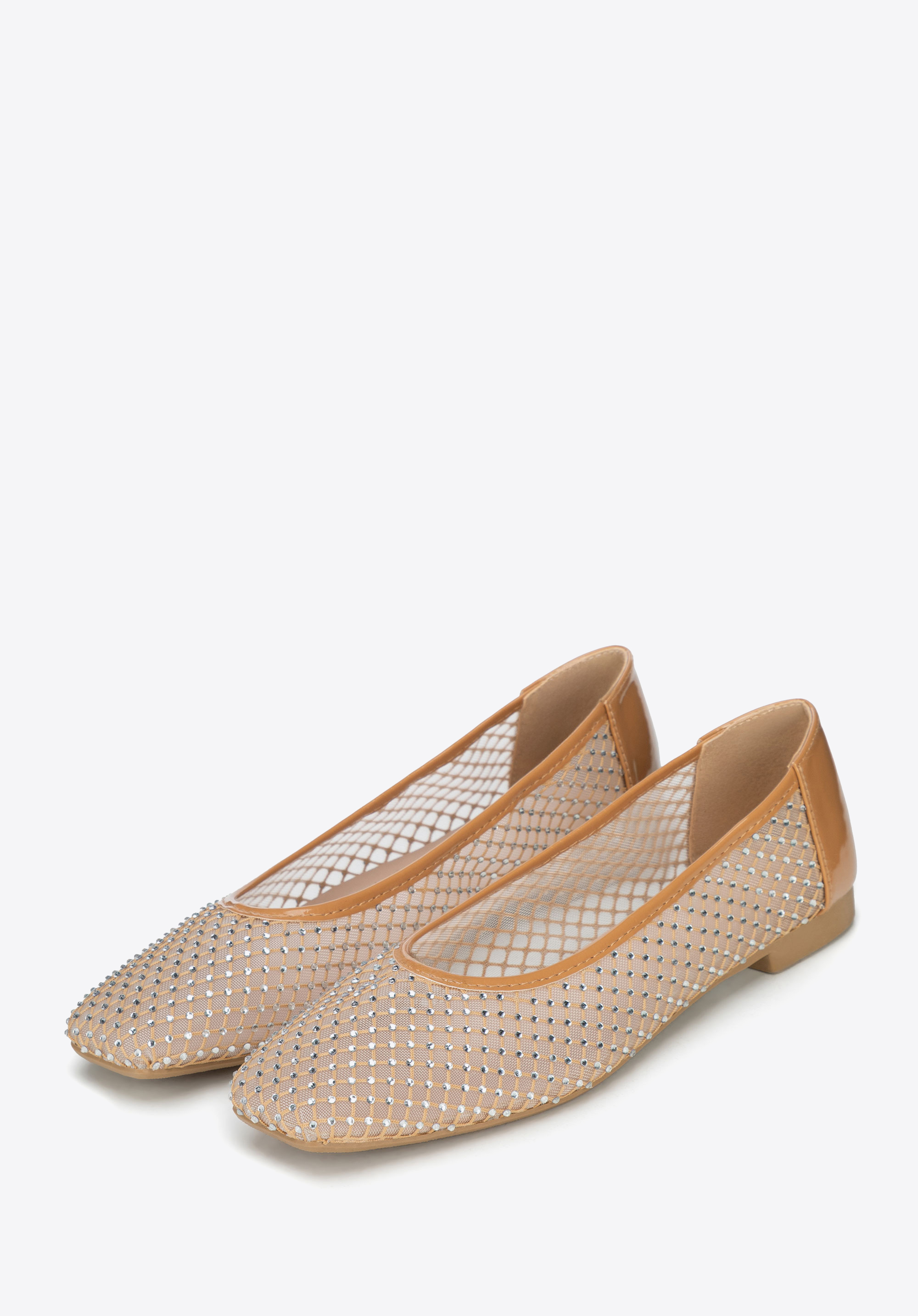 Ballerinas mit Strassverzierungen, beige, 102-DP-850-9-35, Bild 1