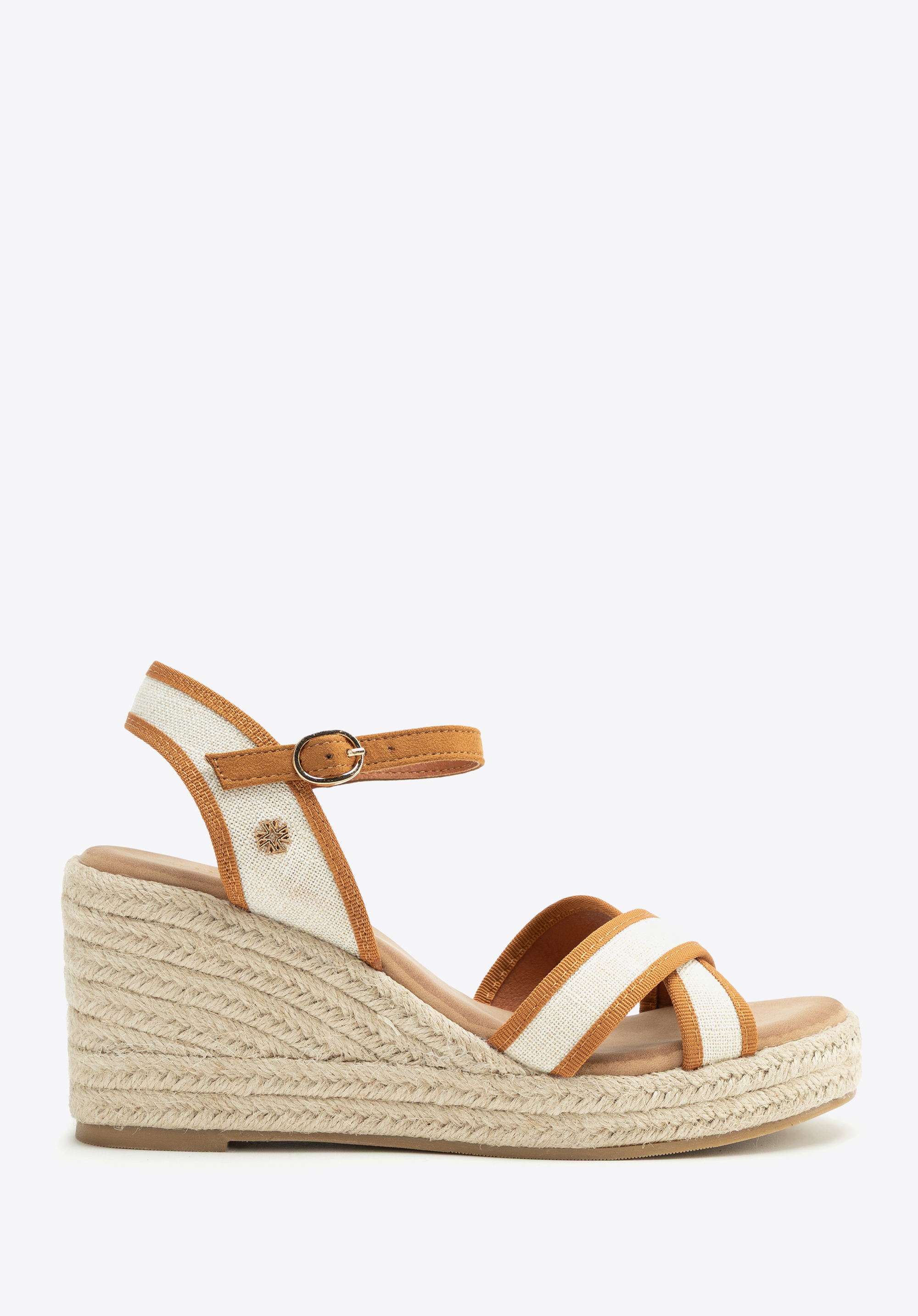 Damen Keilabsatz-Espadrilles, beige-braun, 100-DP-806-95-36, Bild 1