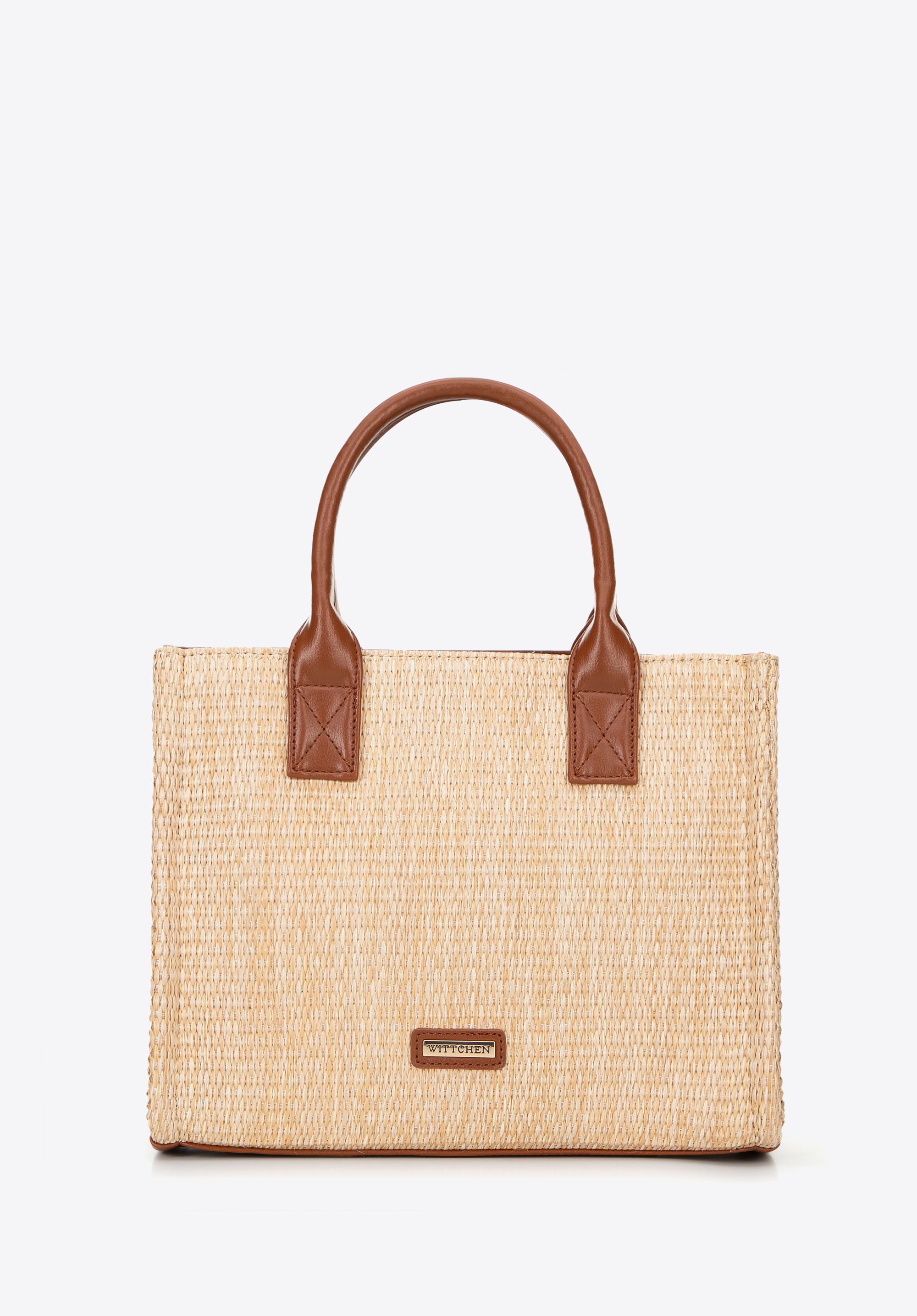 Karierte Handtasche für Damen, beige-braun, 100-4Y-404-95, Bild 1