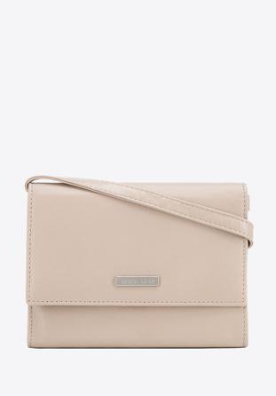 CROSSBODY-GELDBÖRSE FÜR DAMEN AUS LEDER, beige, 26-2-110-B, Bild 1