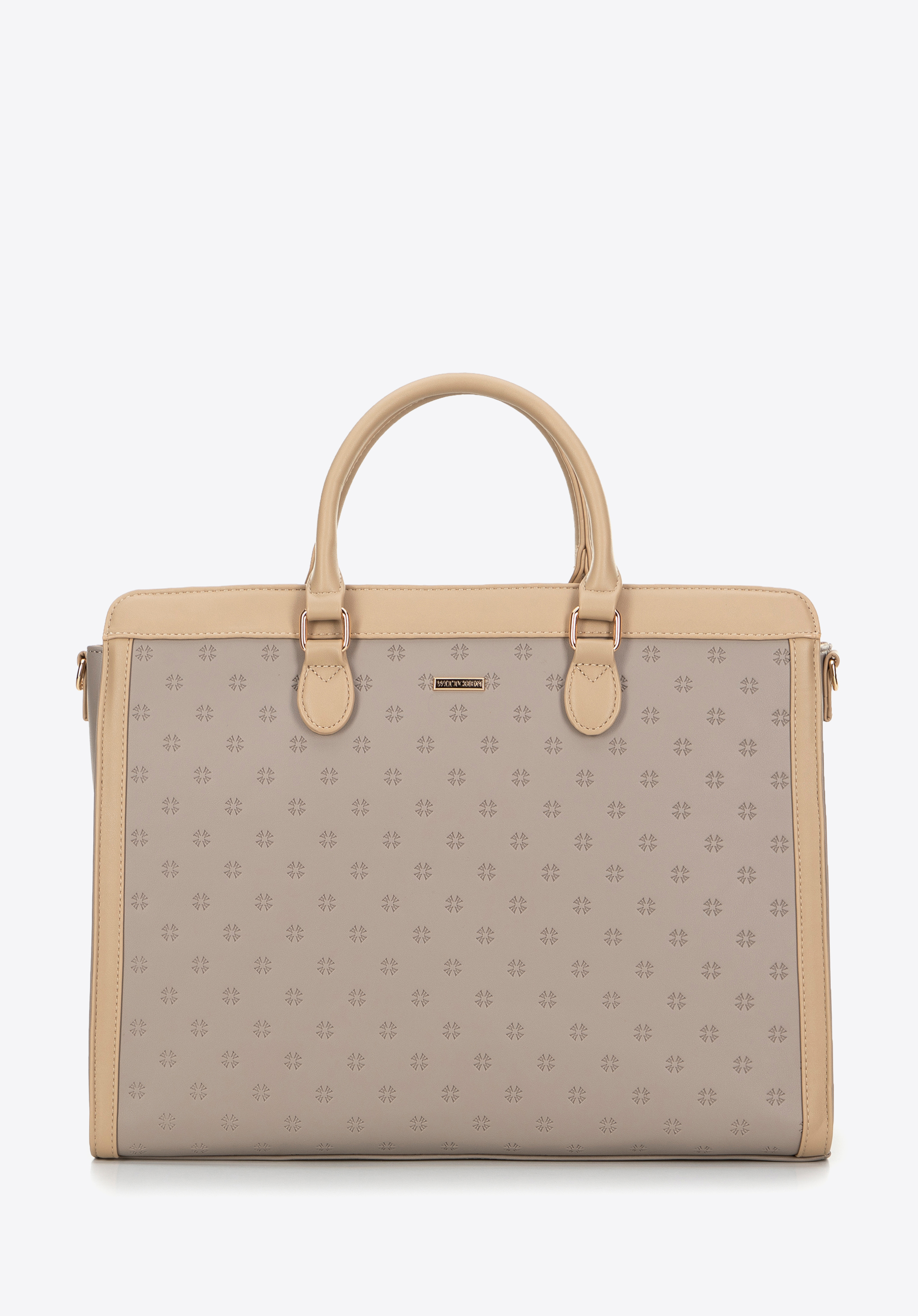 Damen-Aktentasche mit 15,6'''' Laptop-Tasche, beige, 99-4Y-230-9, Bild 1