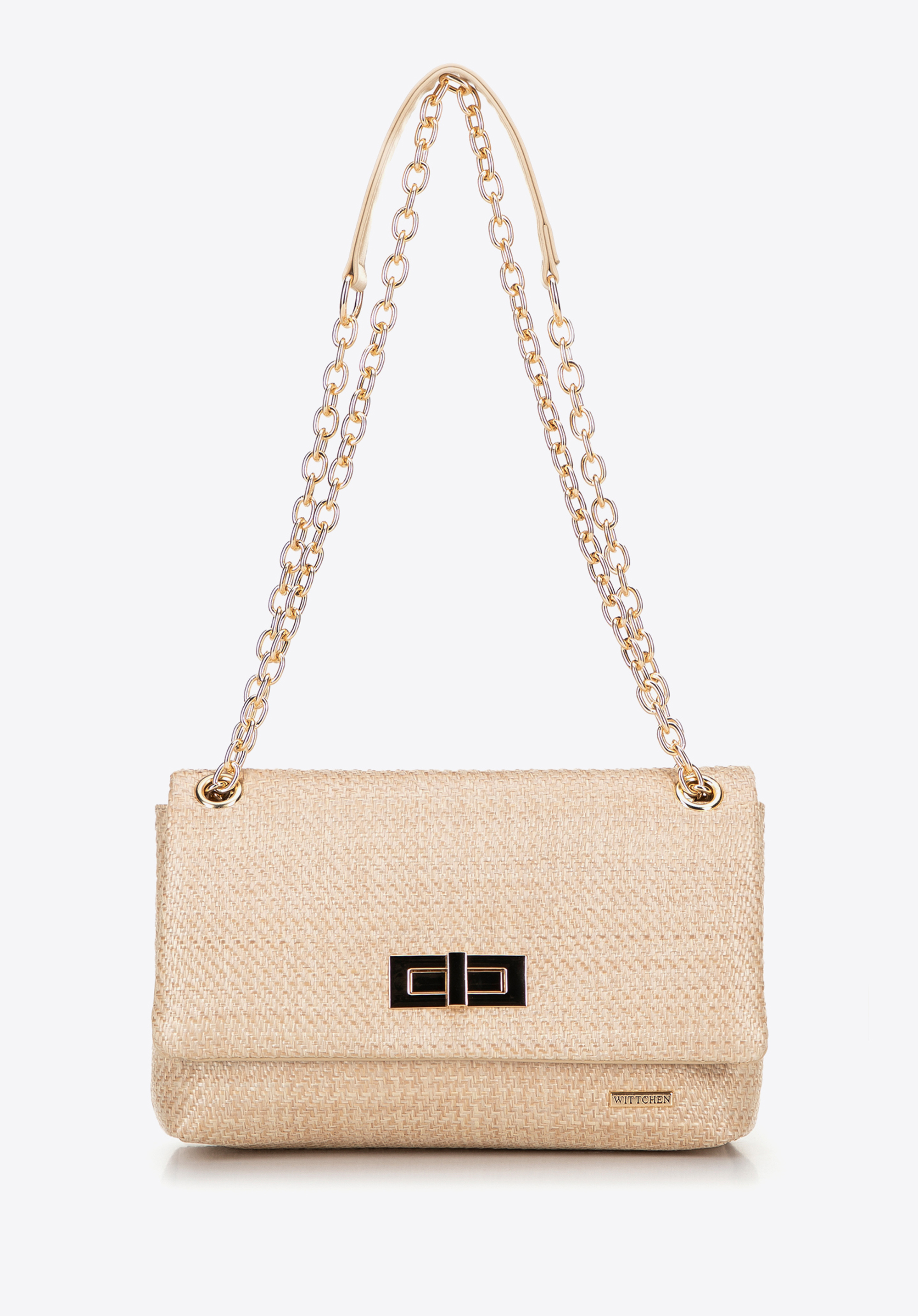 Damen Crossbody an Kette, beige, 100-4Y-414-9, Bild 1