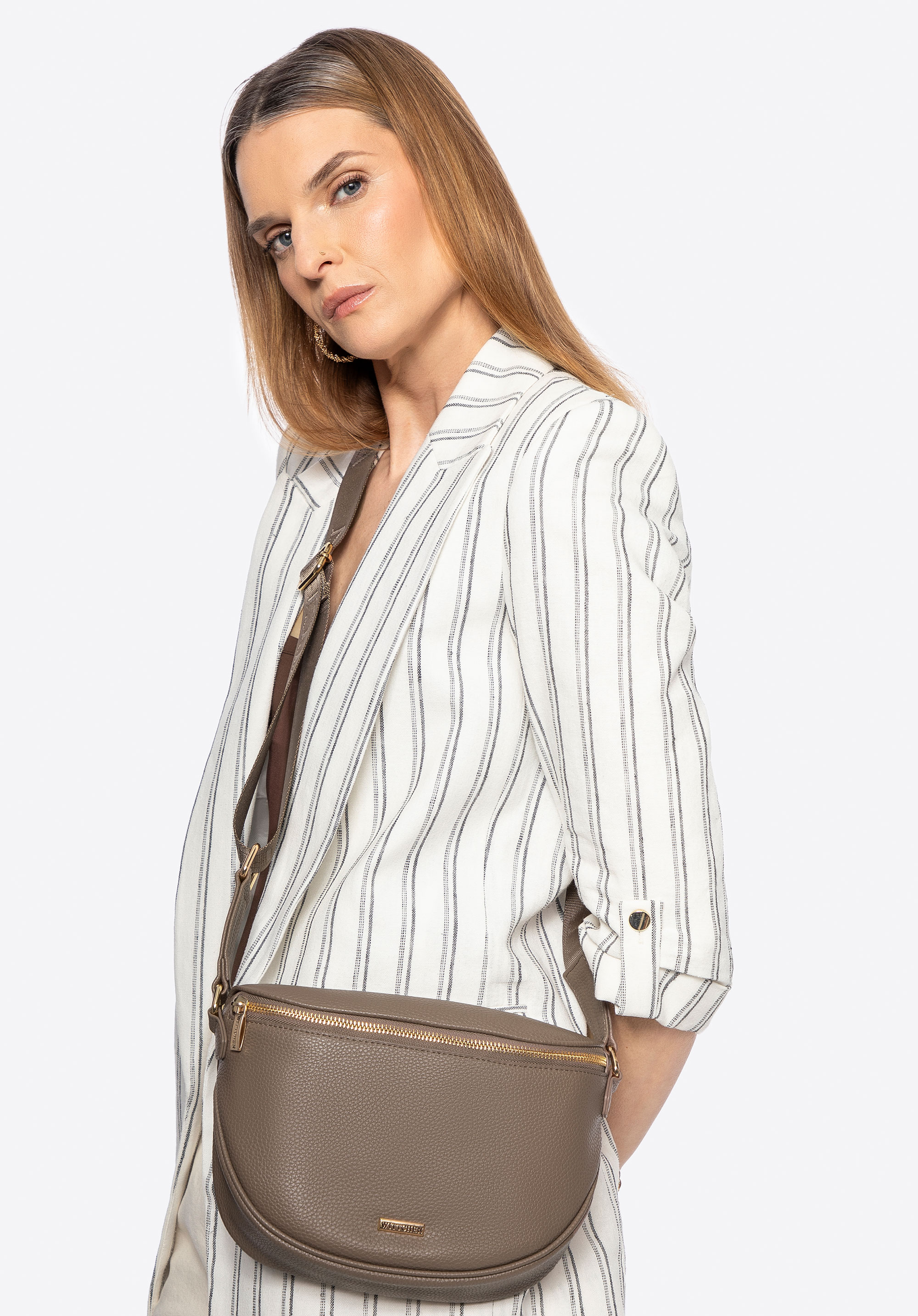 Damen Gürteltasche aus Öko-Leder, beige, 100-3Y-010-9, Bild 1