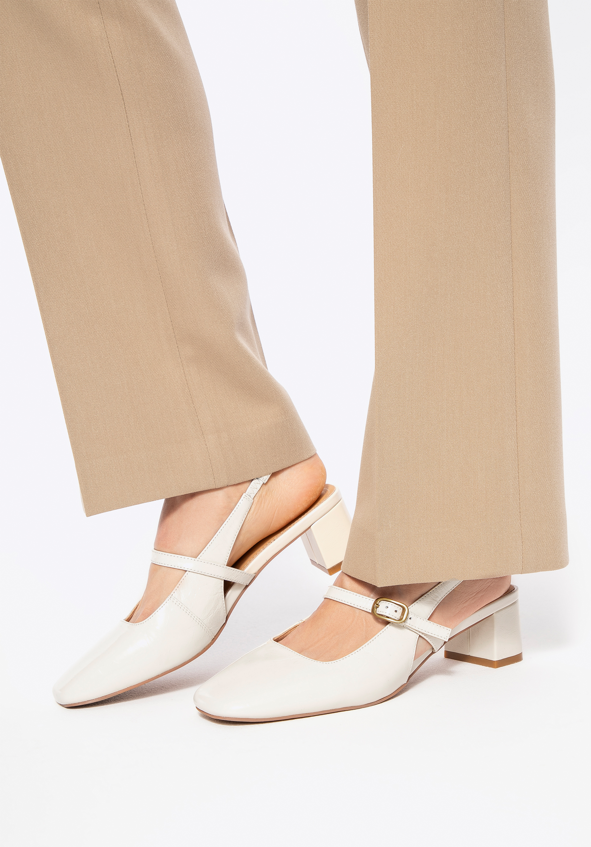 Damen Mary Jane niedrige Stiletto Pumps, beige, 100-D-954-9-36, Bild 1