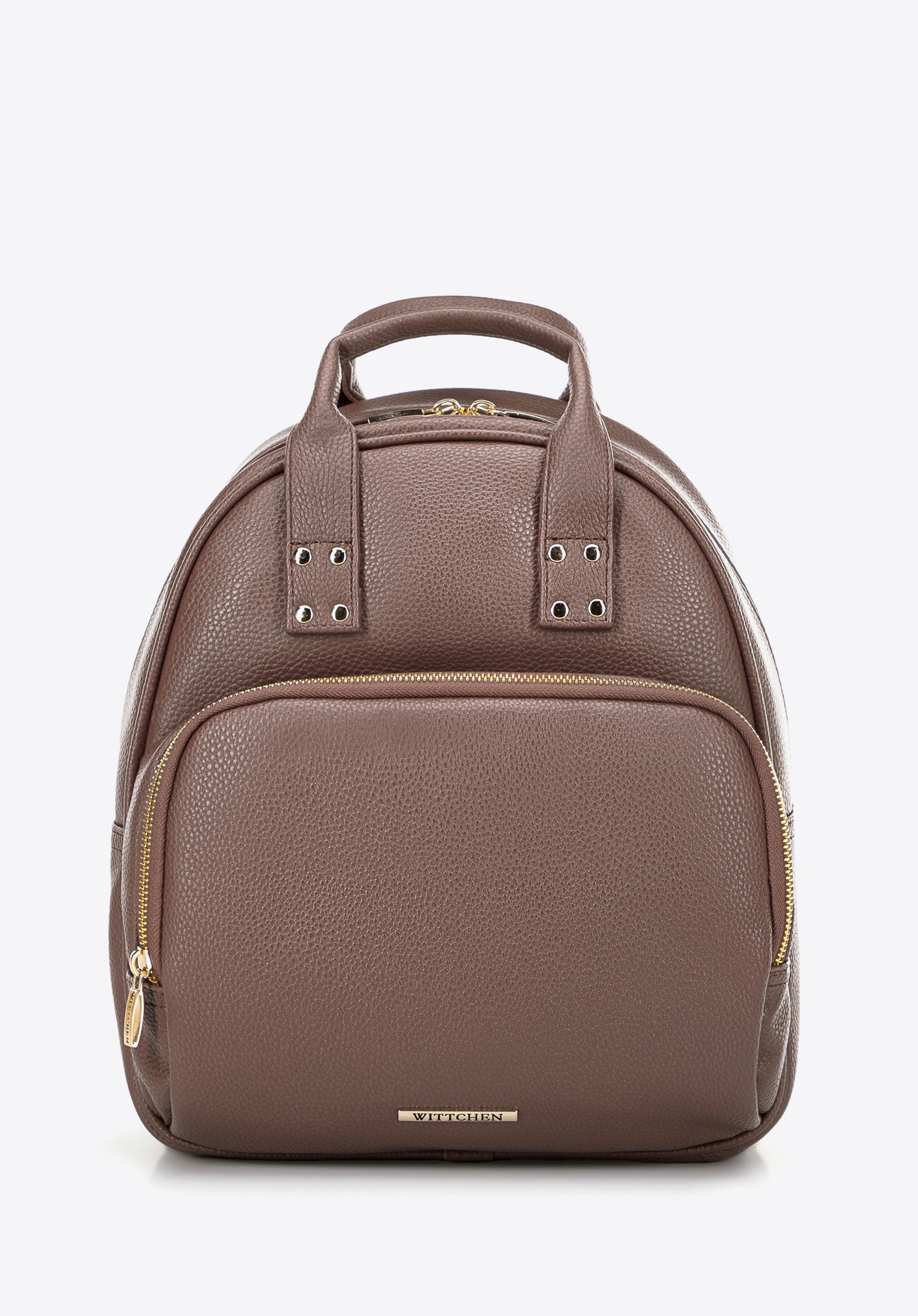 Damen-Rucksack aus Kunstleder mit Tragegriffen, beige, 100-4Y-002-9, Bild 1