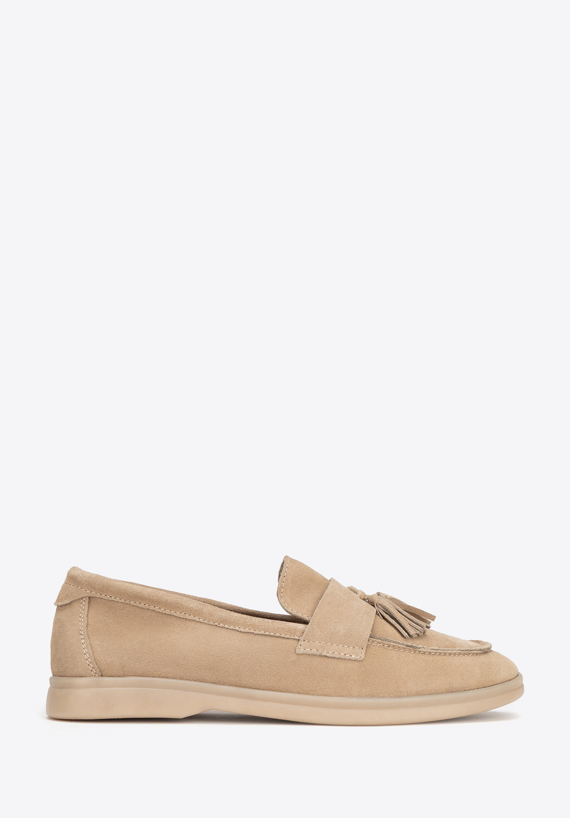 Damen Wildleder Mokassins, beige, 100-D-402-9-38, Bild 1