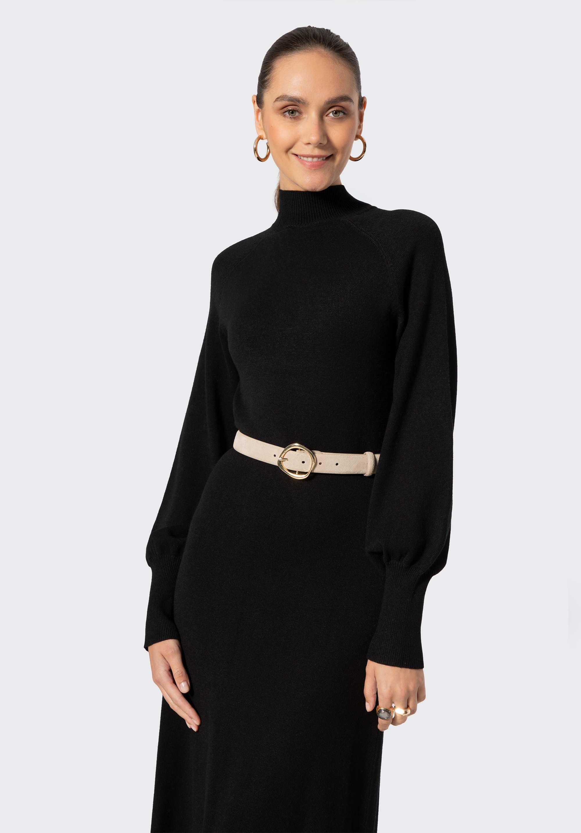 Damen-Wildledergürtel mit ovaler Schnalle, beige, 103-8D-209-9-2XL, Bild 1