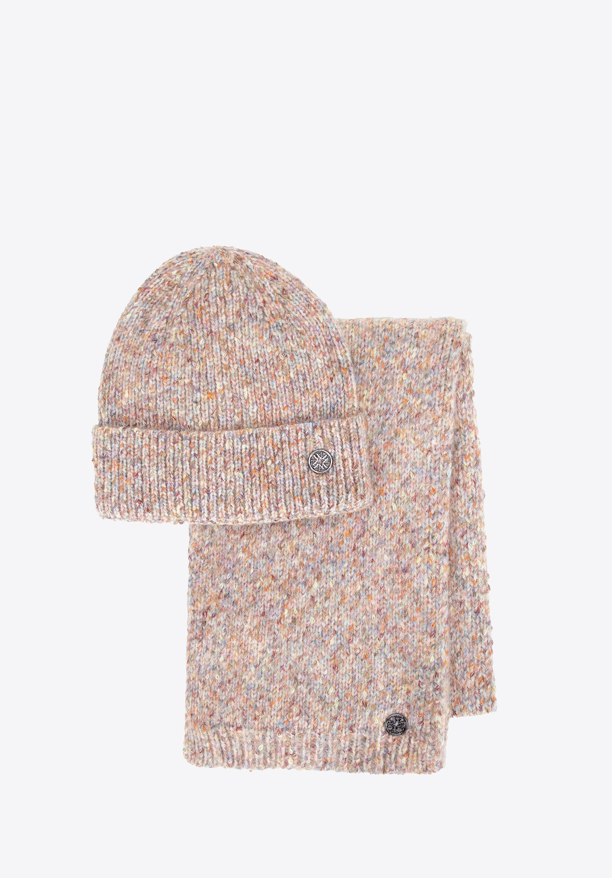 Damen Winterset - Mütze und Schal, beige, 101-SF-211-X, Bild 1