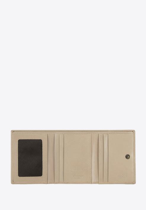Damengeldbörse aus Glattleder mit Druckknopf, beige, 14-1-066-L0, Bild 2