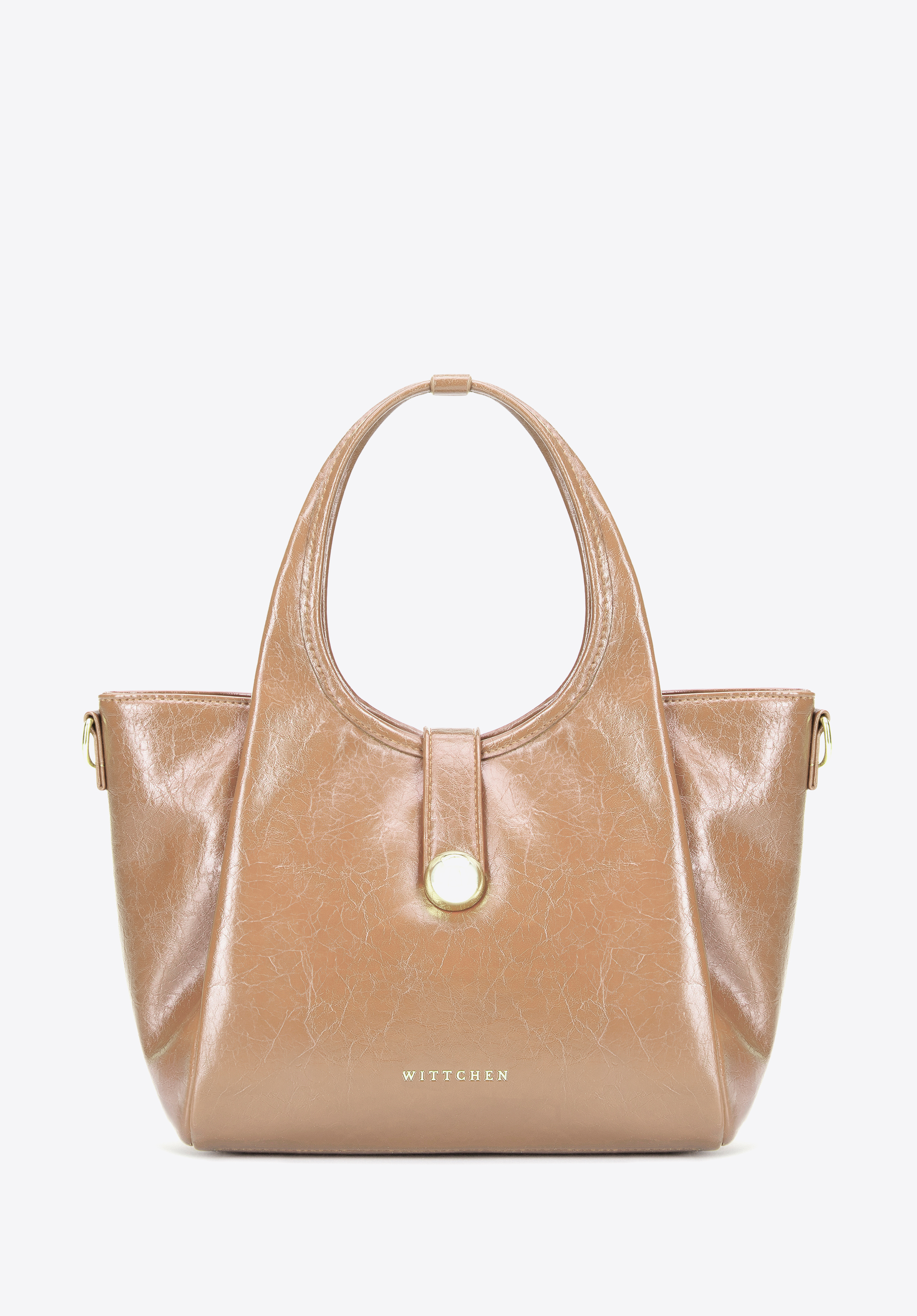 Damen-Handtasche aus Kunstleder, beige, 101-4Y-419-9, Bild 1