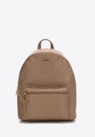 Damenrucksack mit einer verzierten Nietentaschen, beige, 97-4Y-517-9, Bild 1