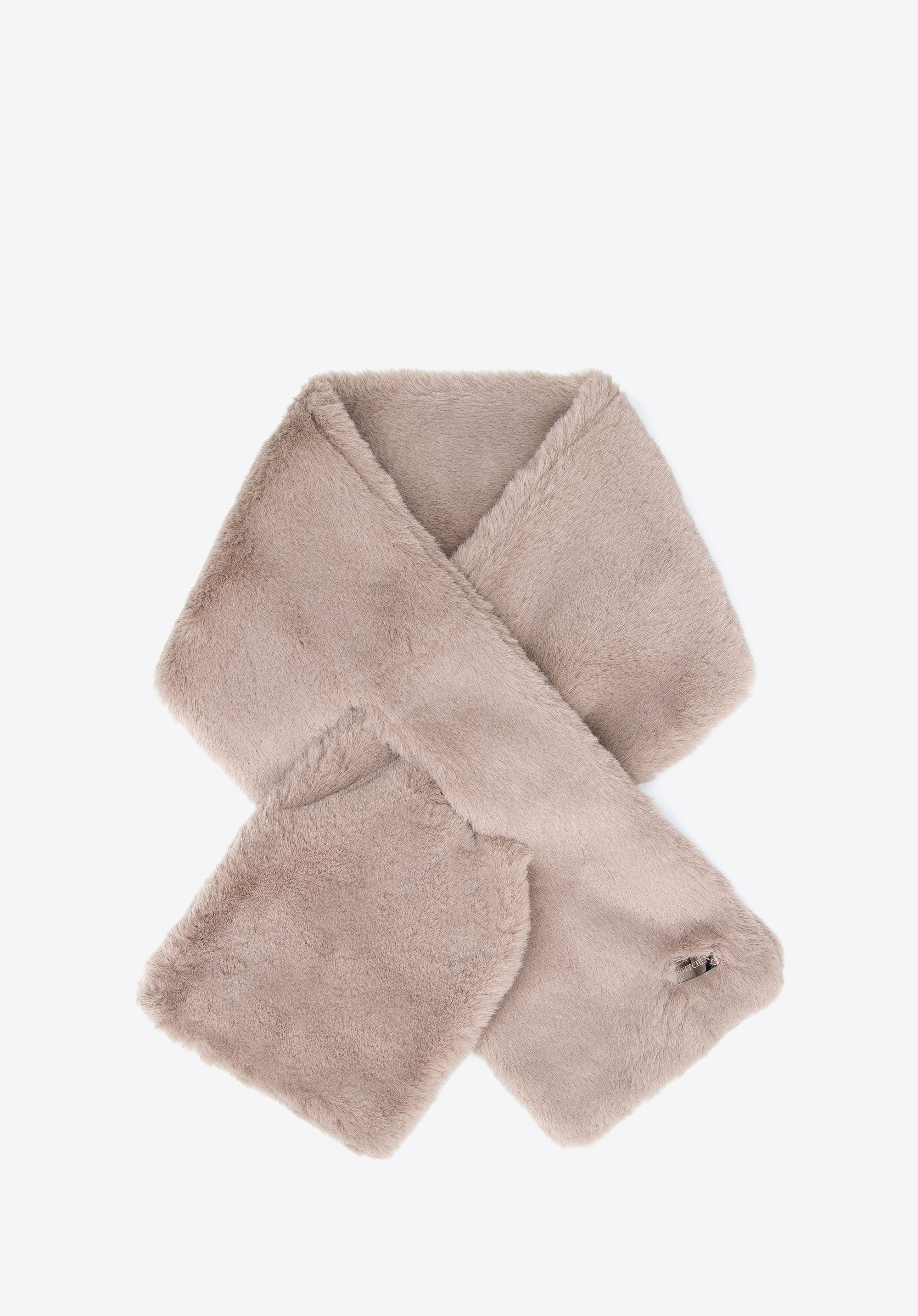 Damenschal aus Kunstpelz, beige, 95-7F-003-9, Bild 1