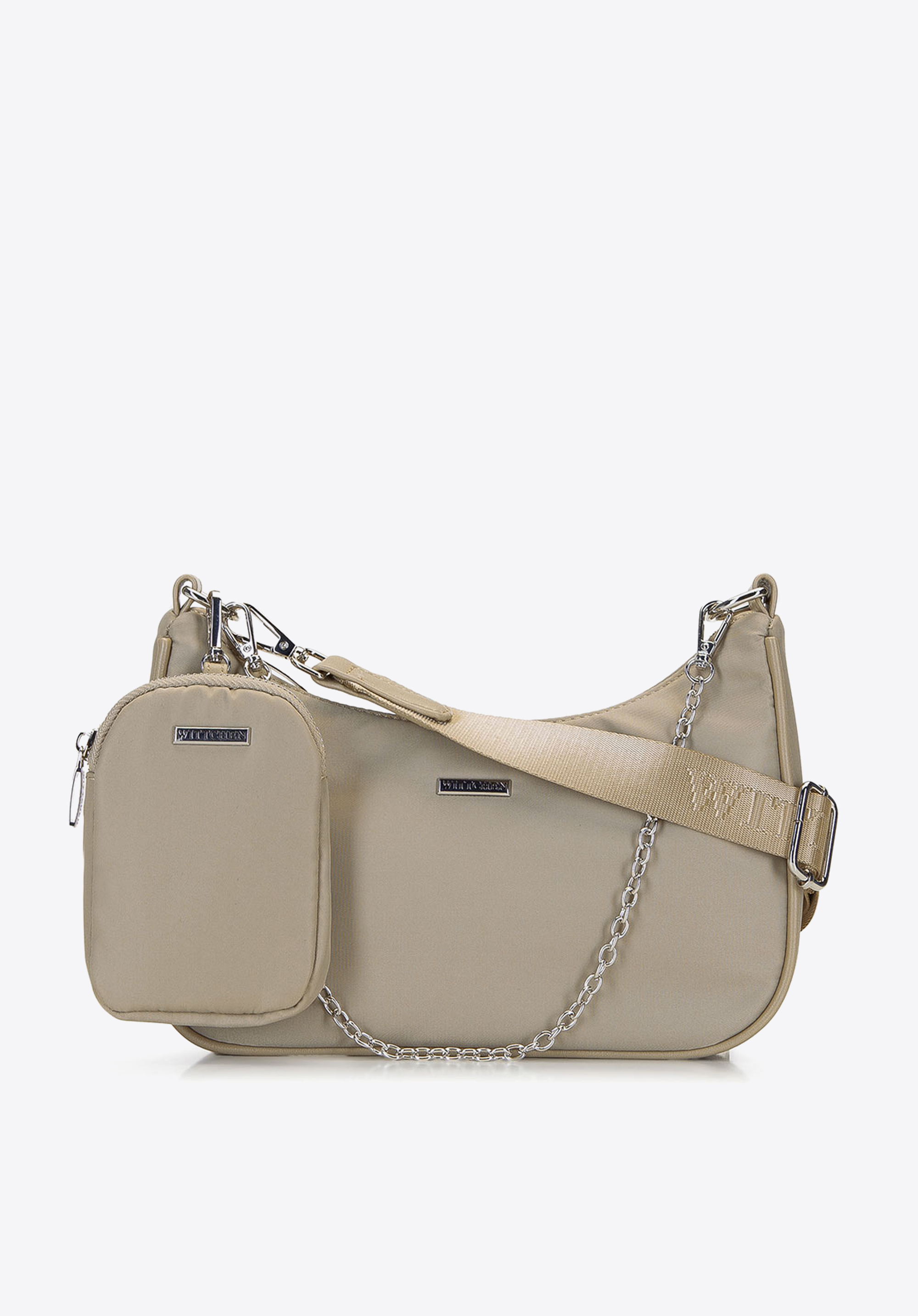 Damentasche mit abnehmbarem Etui, beige, 92-4Y-313-Z, Bild 1