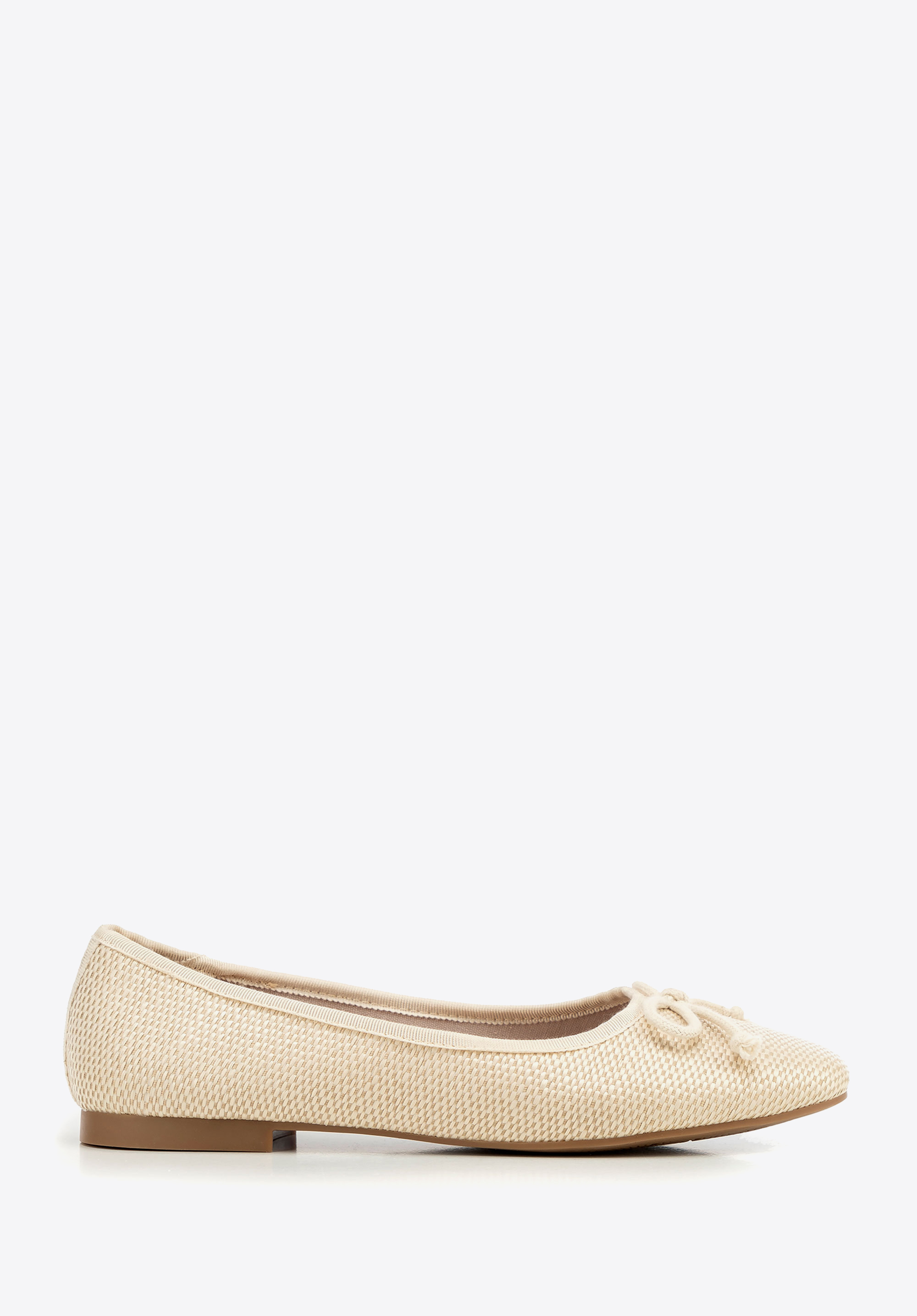 Geflochtene Ballerinas mit Schleife, beige, 100-DP-403-9-39, Bild 1