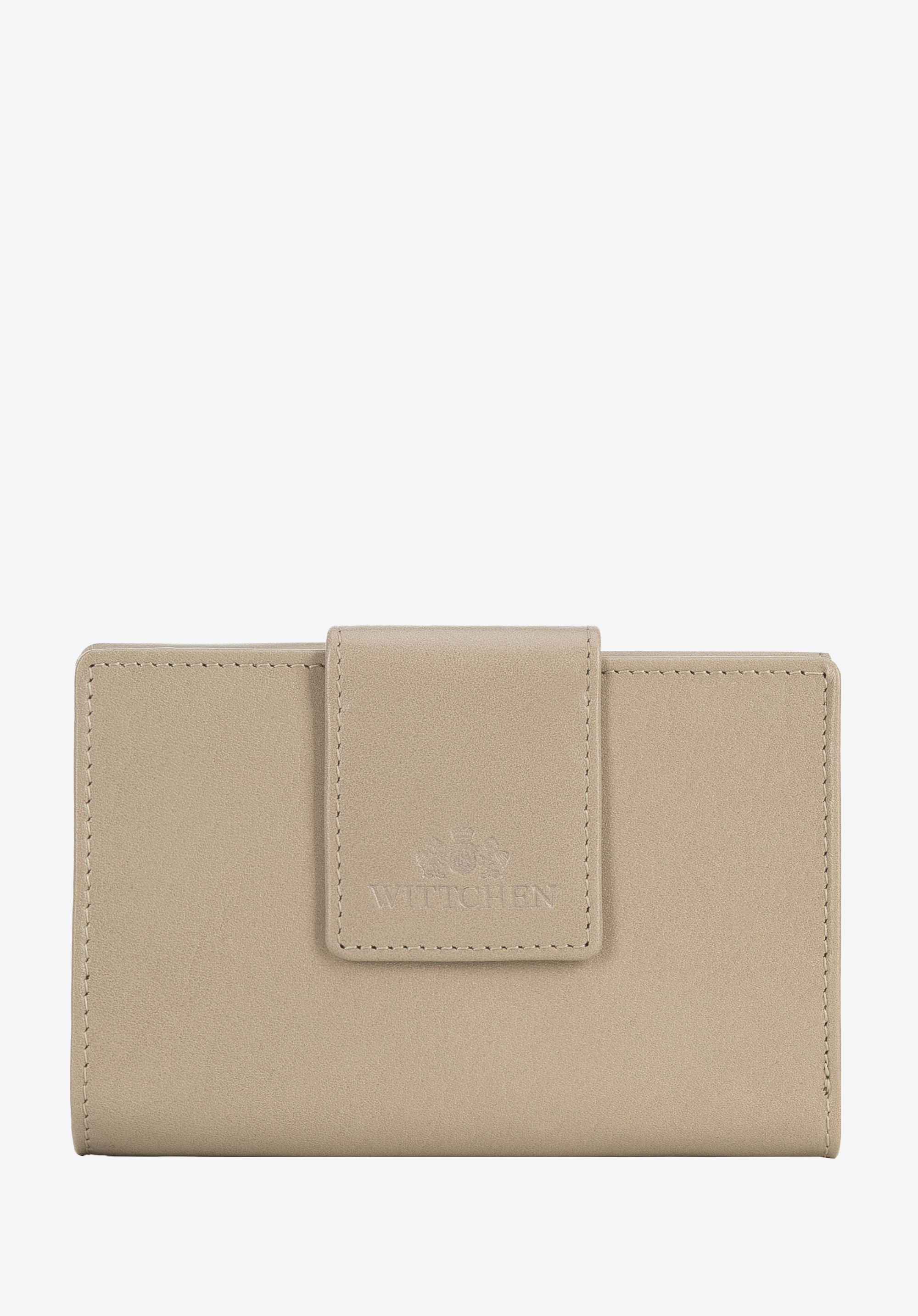 Geldbörse für Damen mit elegantem Druckknopf, beige, 14-1-048-LB, Bild 1