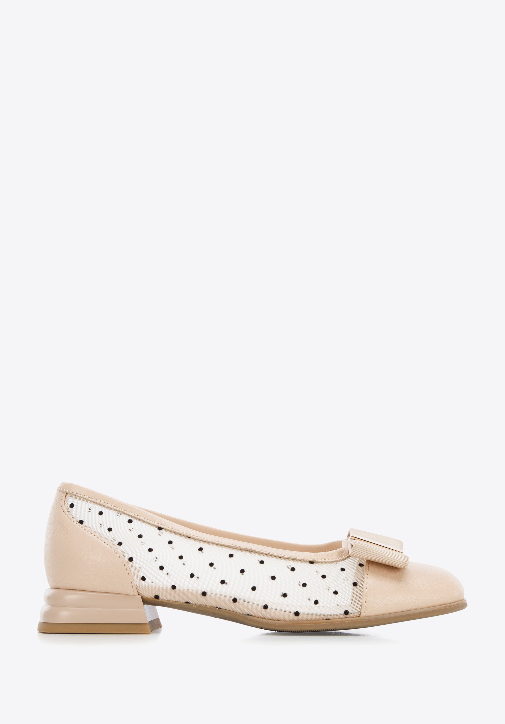 Transparente Pumps mit Schleife, beige, 96-D-516-9-37, Bild 1