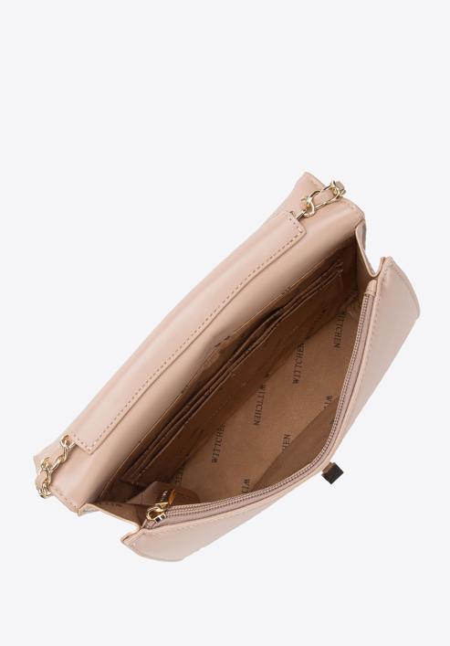 Gesteppte Damentasche aus Ökoleder mit Kette, beige, 94-4Y-519-Y, Bild 3