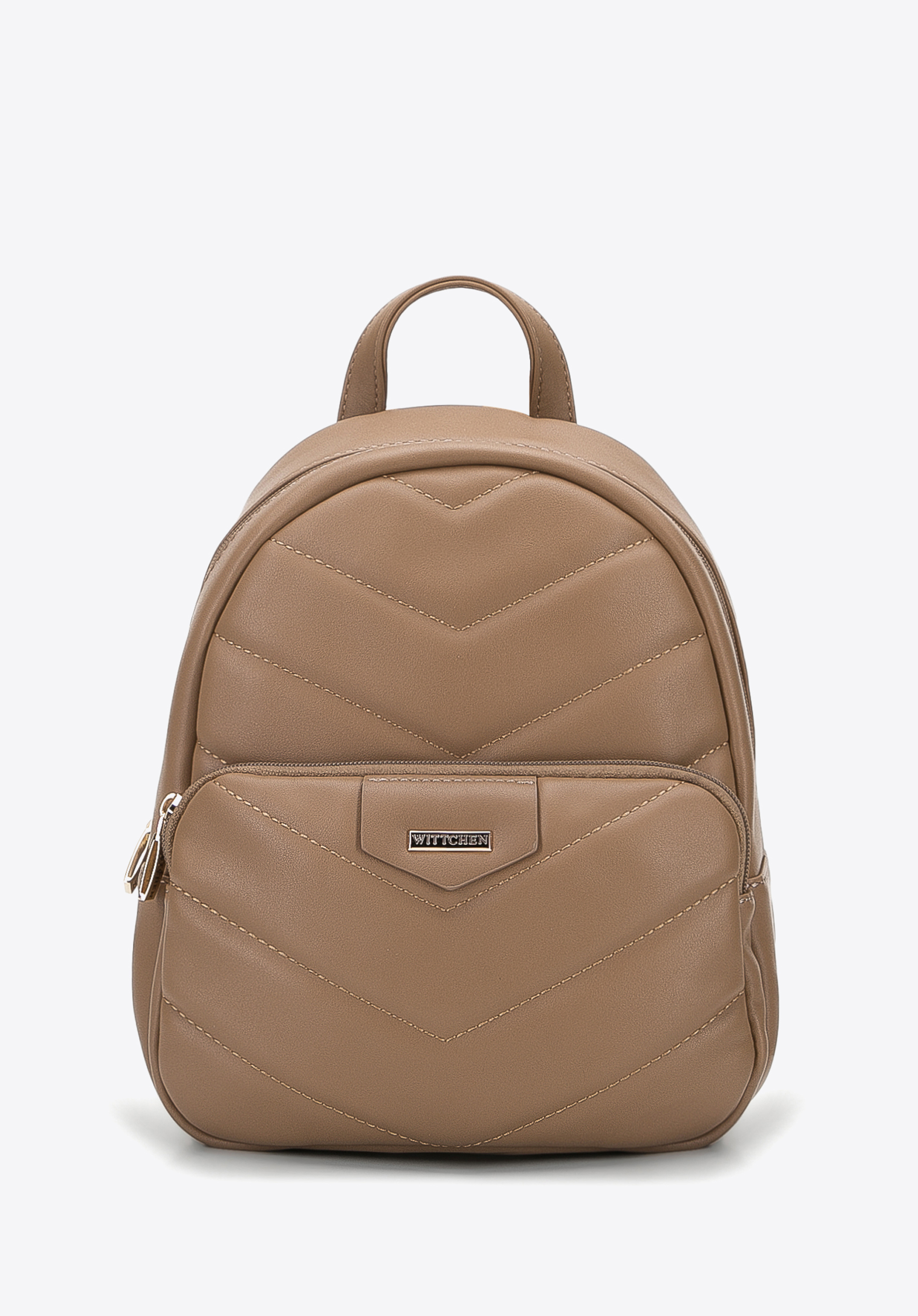 Gesteppte Rucksack aus Öko aus Öko-Leder für Damen, beige, 95-4Y-514-9, Bild 1