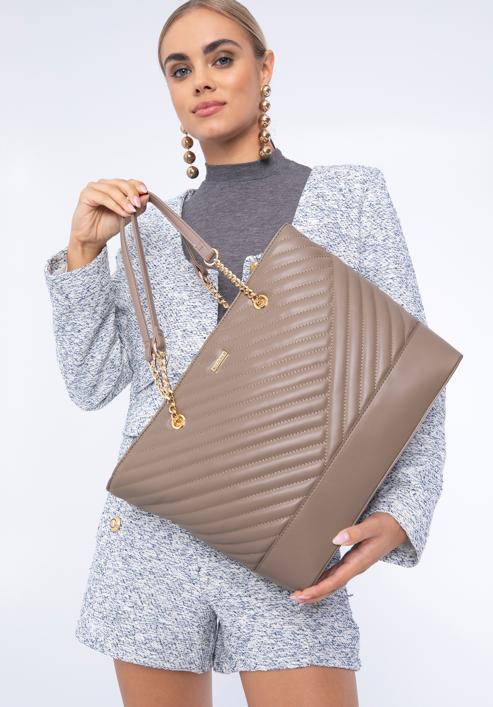 Handtasche Damen Laptoptasche aus geflochten Leder