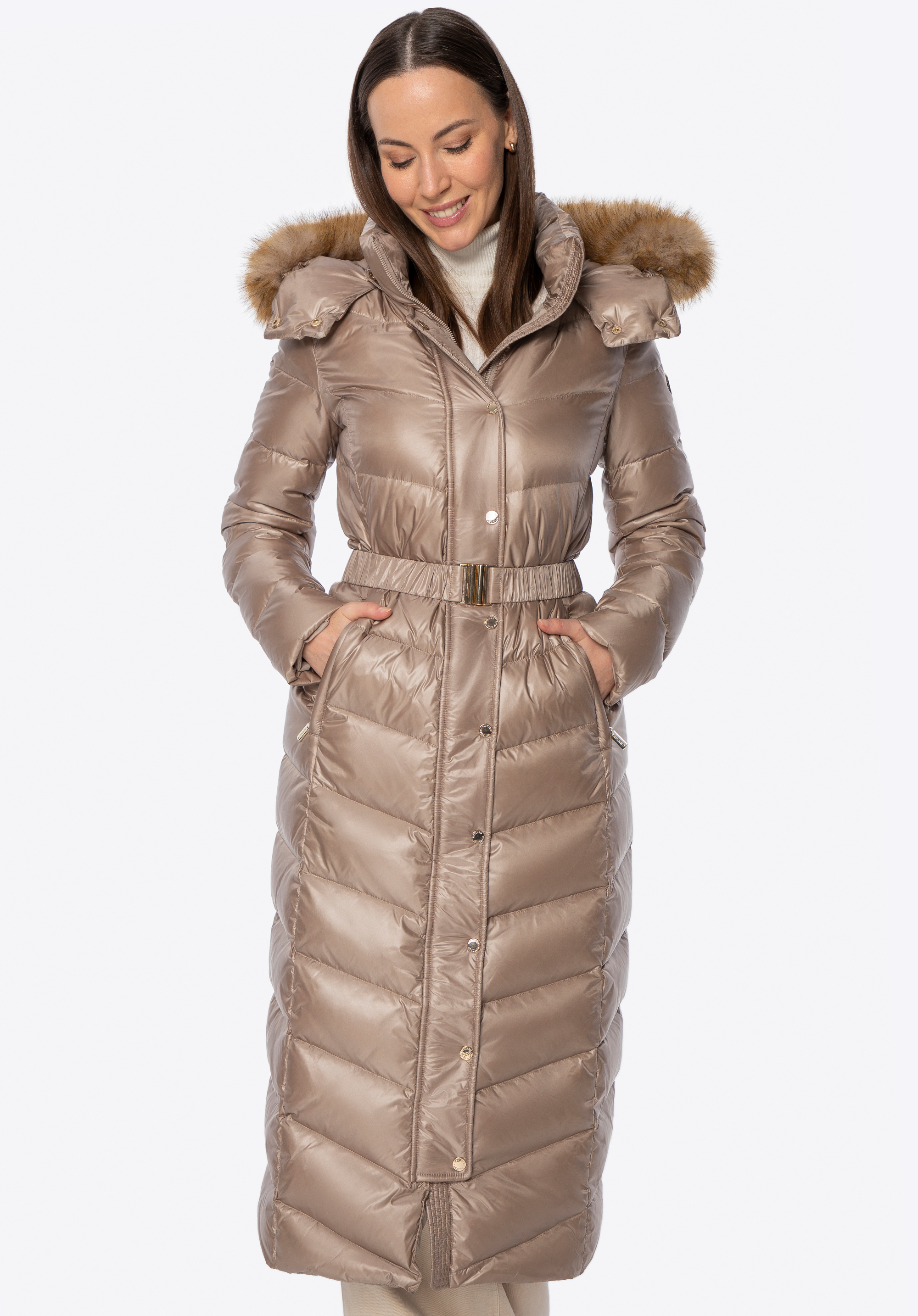 Gesteppter Damen-Daunenmantel