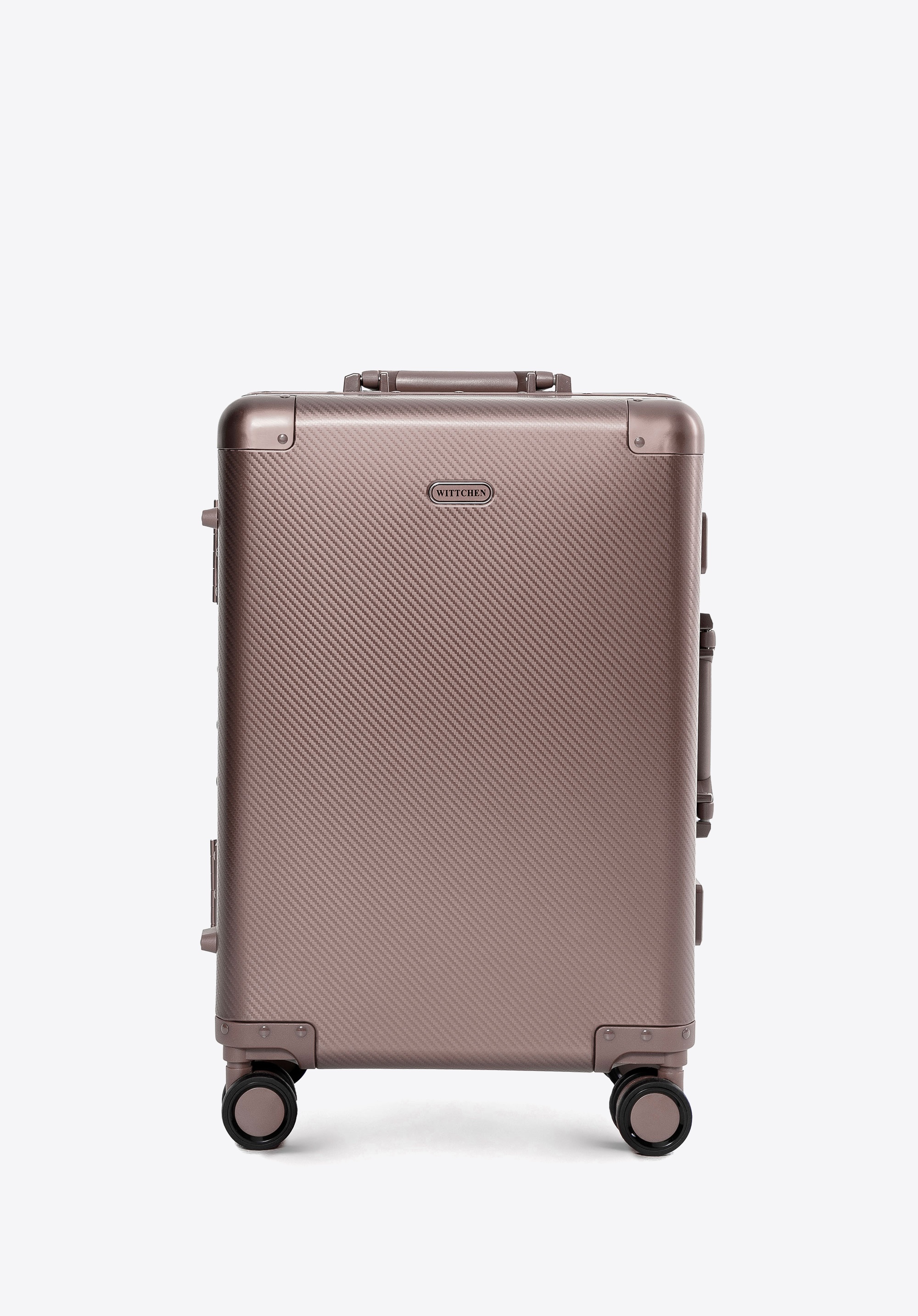 Kleiner Aluminiumkoffer mit Rollen, beige-grau, 56-3H-101-8M, Bild 1