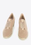 Halbschuhe für Damen mit Keilabsatz, beige, 95-D-650-9-39, Bild 3