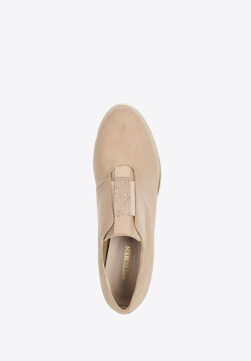 Halbschuhe für Damen mit Keilabsatz, beige, 95-D-650-9-39, Bild 5