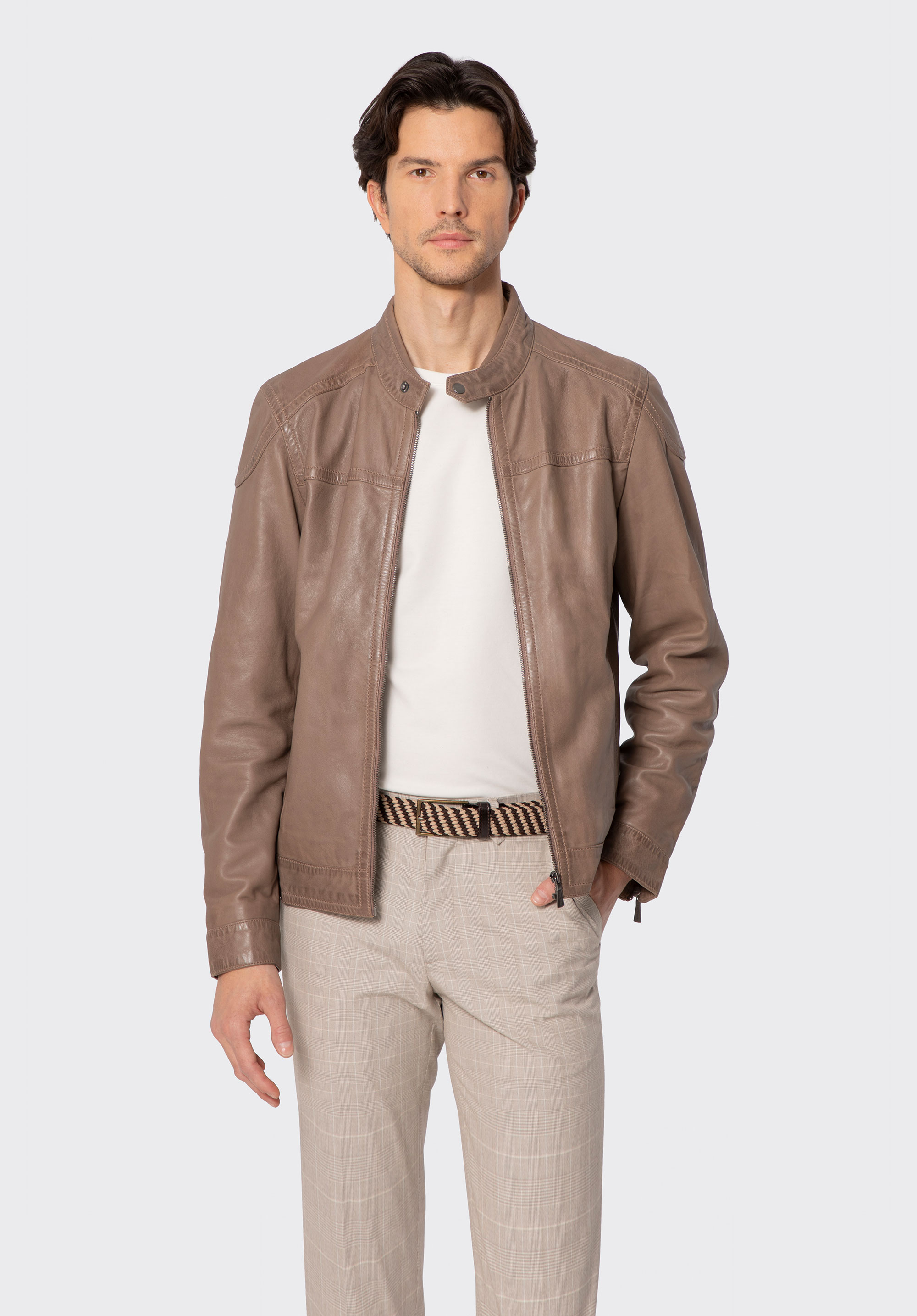 Herren Schafsfell-Jacke, beige, 100-09-413-1-M, Bild 1