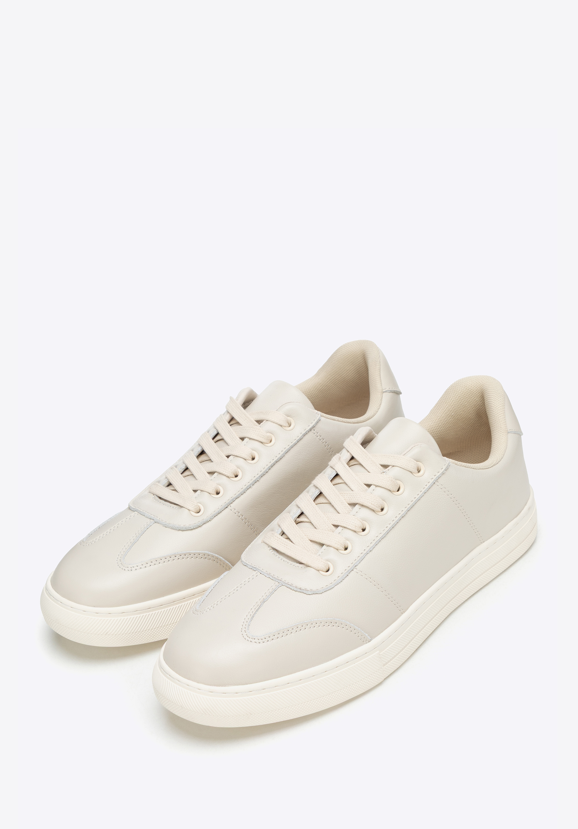 Herren-Sneaker aus Leder, beige, 101-M-513-9-40, Bild 1