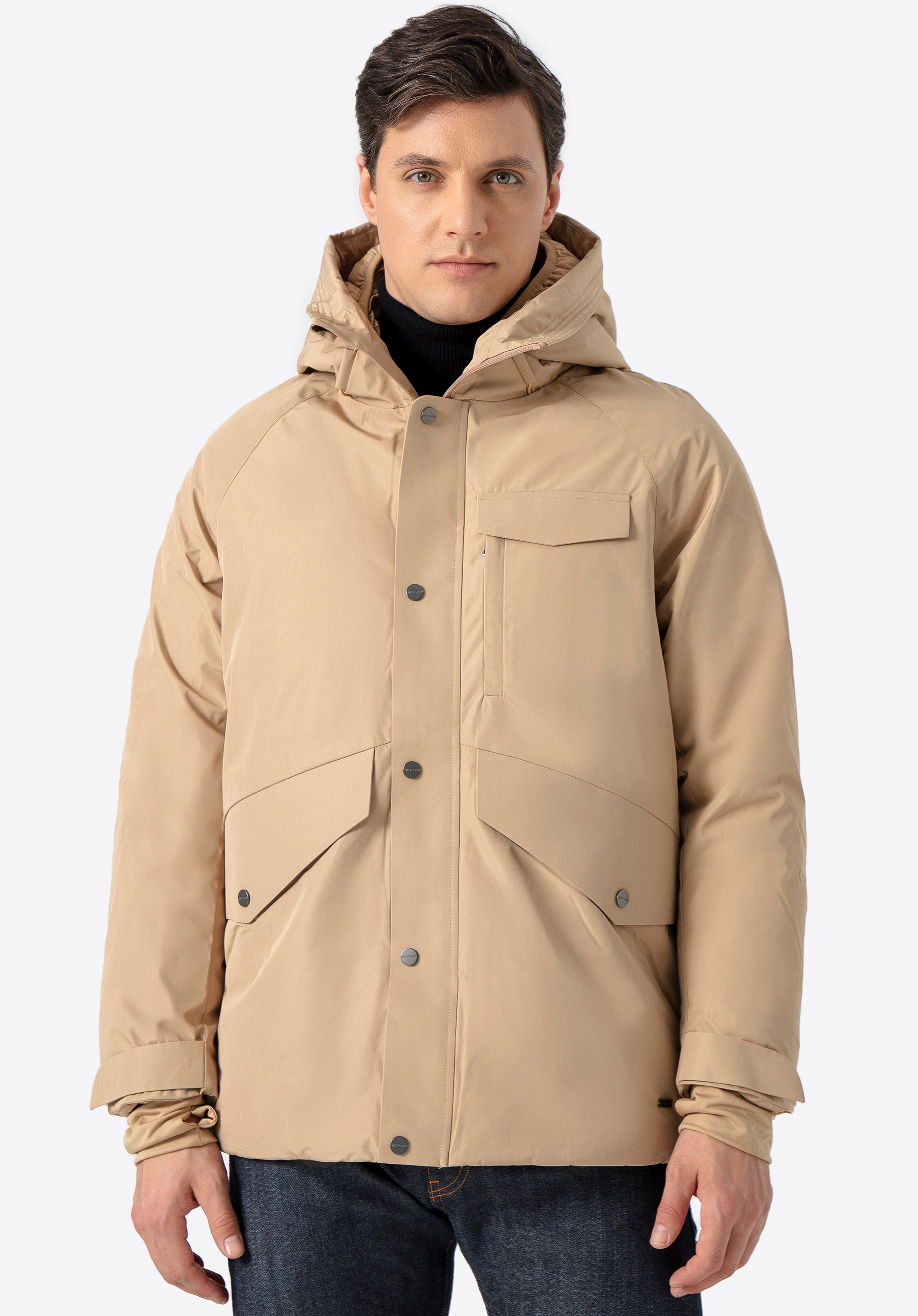 Herren-Winterjacke mit doppelter Kapuze, beige, 93-9D-453-9-2XL, Bild 1
