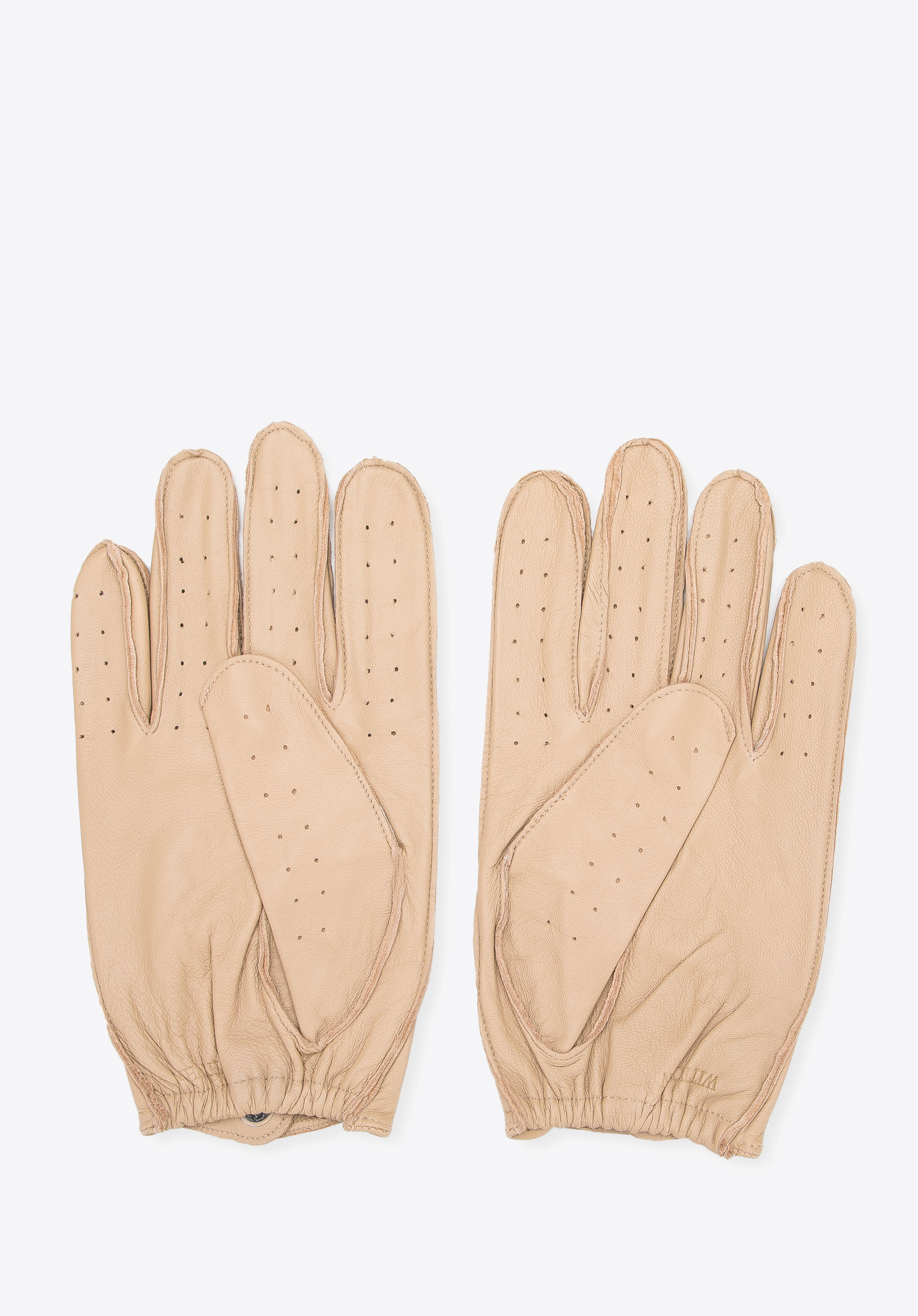 Herrenhandschuhe aus Leder zum Autofahren, beige, 46-6A-001-9-XS, Bild 1