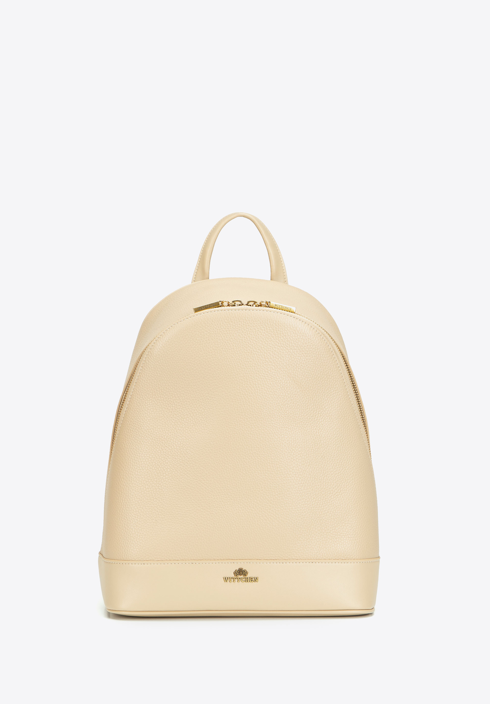 Klassischer Damen-Lederrucksack, beige, 103-4E-211-9, Bild 1